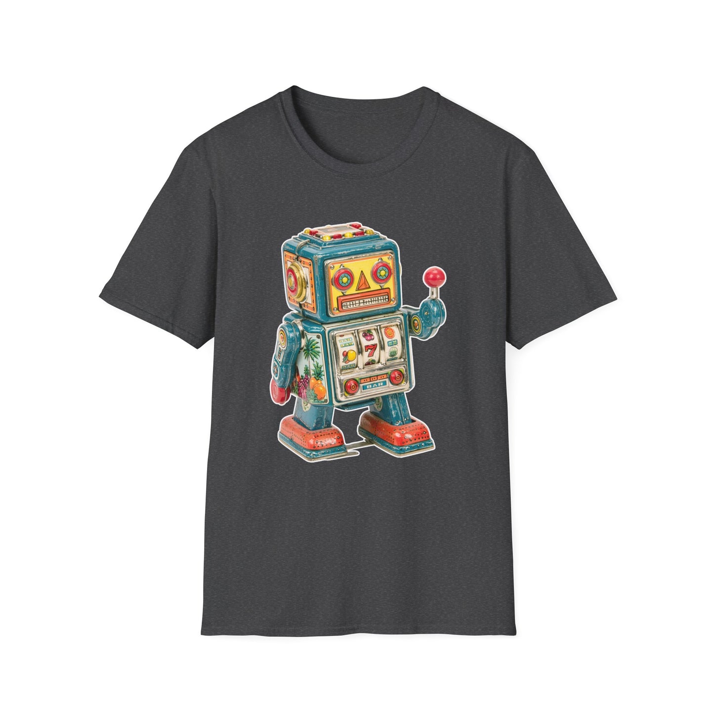 Retro Robot Slot Tee | Casino Gambling T-Shirt
