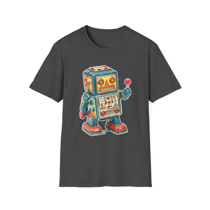 Retro Robot Slot Tee | Casino Gambling T-Shirt