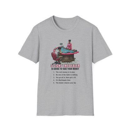 5 Signs ...Table Graphic Tee | Casino Gambling T-Shirt