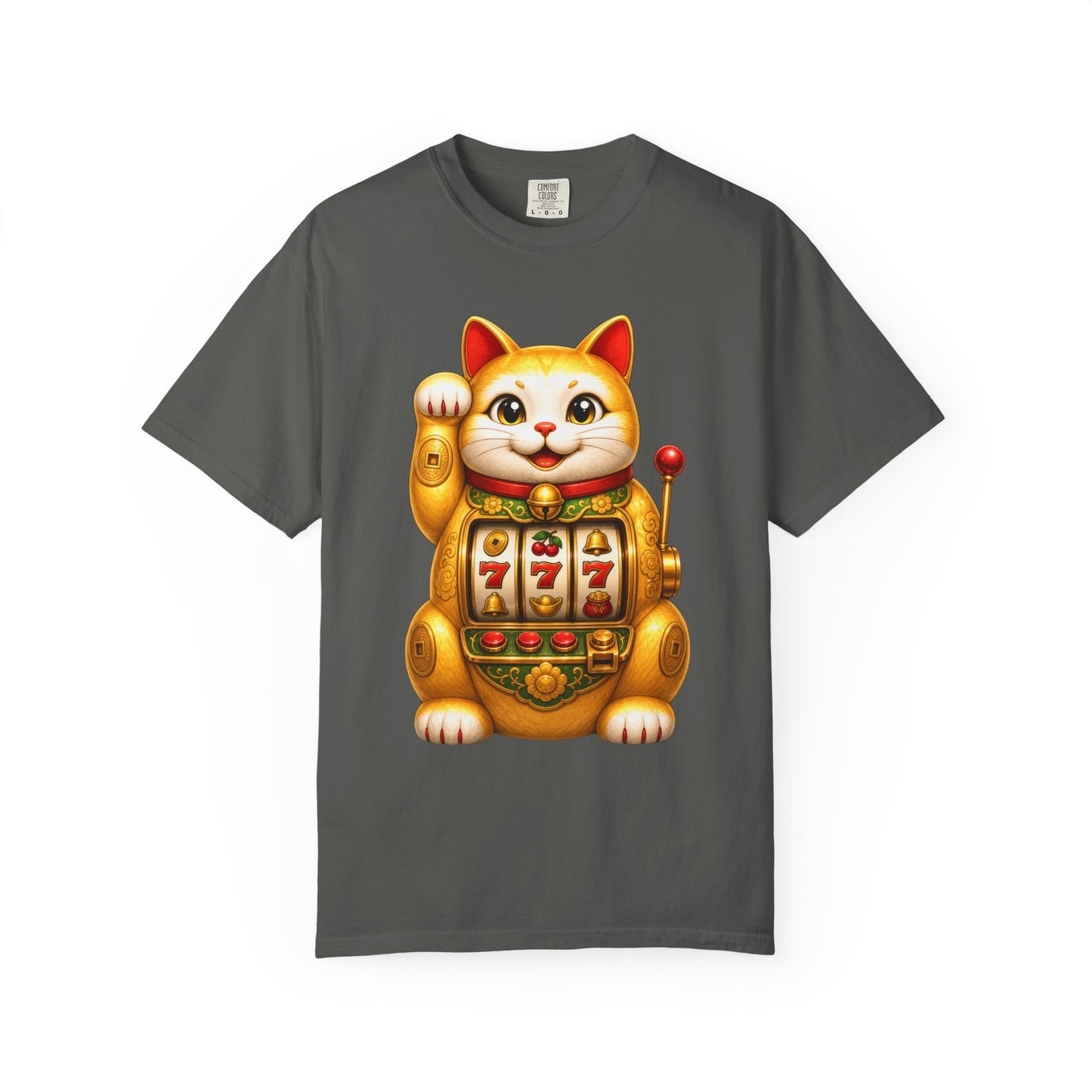 Golden Lucky Cat Slot Machine Tee