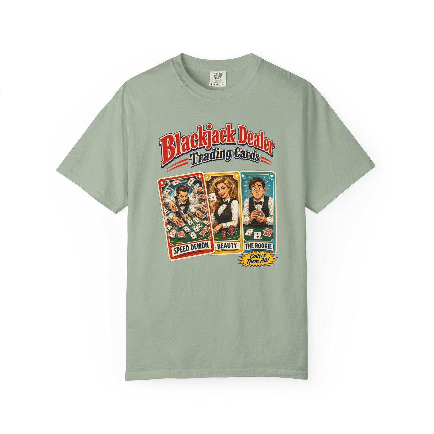 Blackjack Dealer Trading Cards Tee