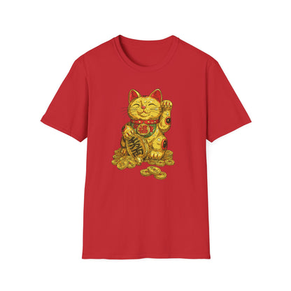 Golden Lucky Cat Graphic Tee | Casino Gambling T-Shirt