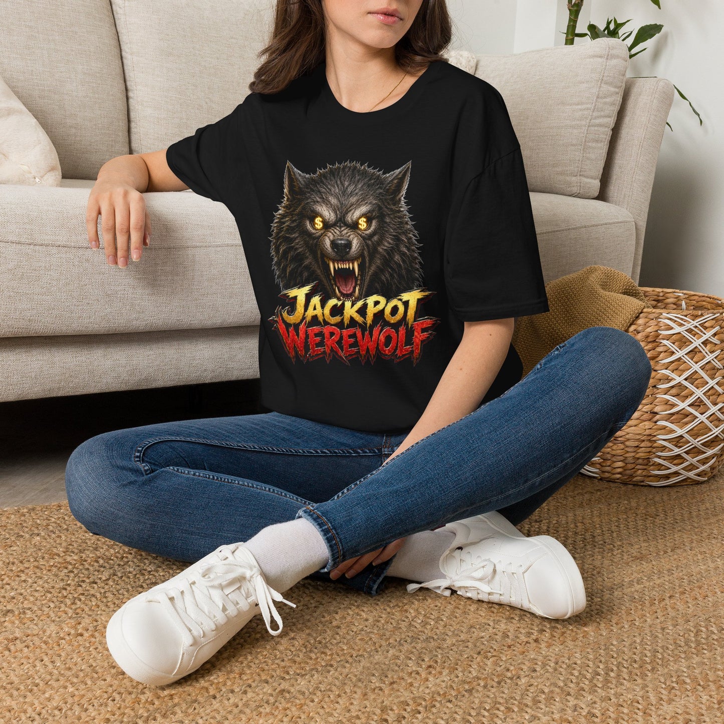 Jackpot Werewolf Graphic Tee | Casino Gambling T-Shirt