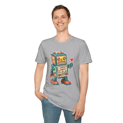 Retro Robot Slot Tee | Casino Gambling T-Shirt