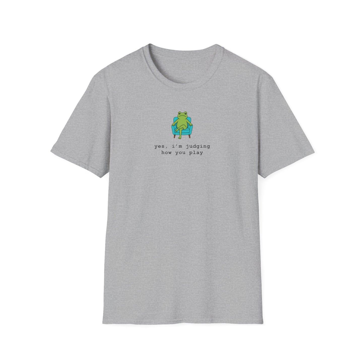 Cute Judging Frog Graphic Tee: “Yes, i’m judging how you play”