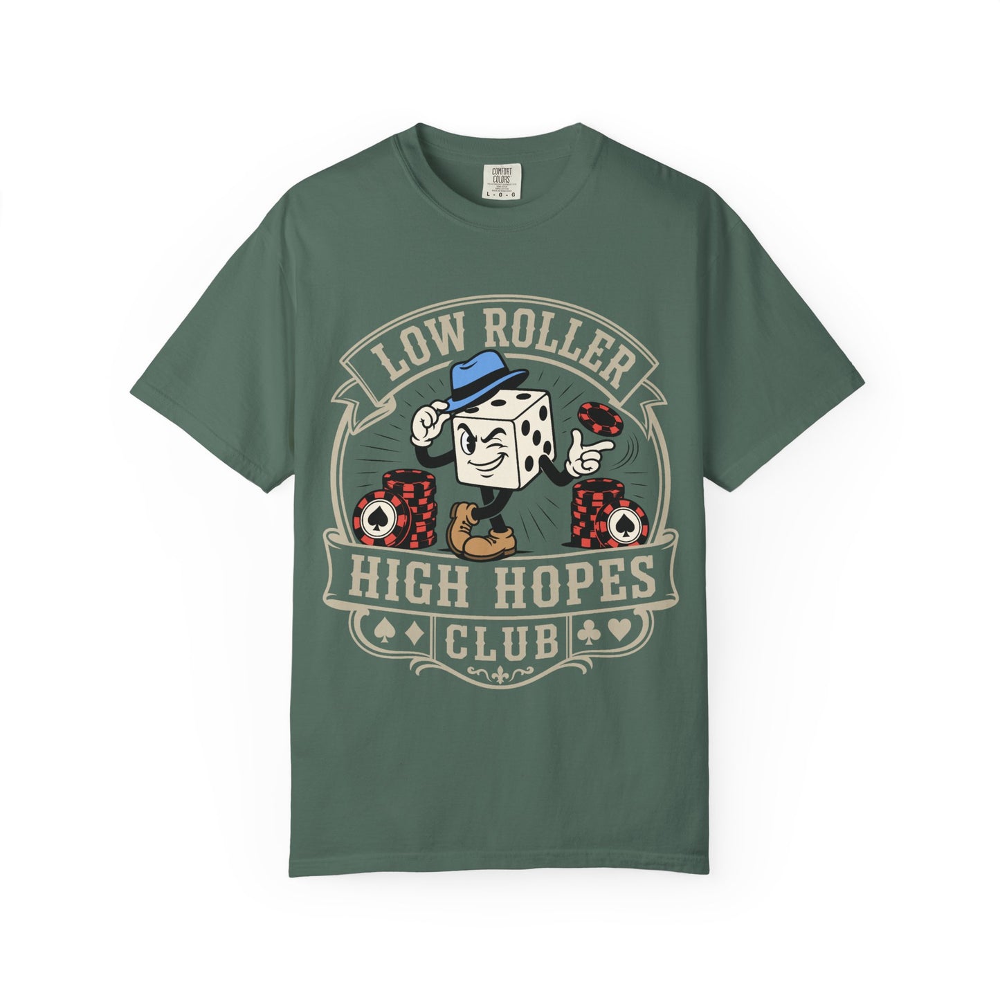 Low Roller High Hopes Club Vintage Style Tee