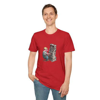 Hard-Working Pig at a Slot Machine | Casino Gambling T-Shirt