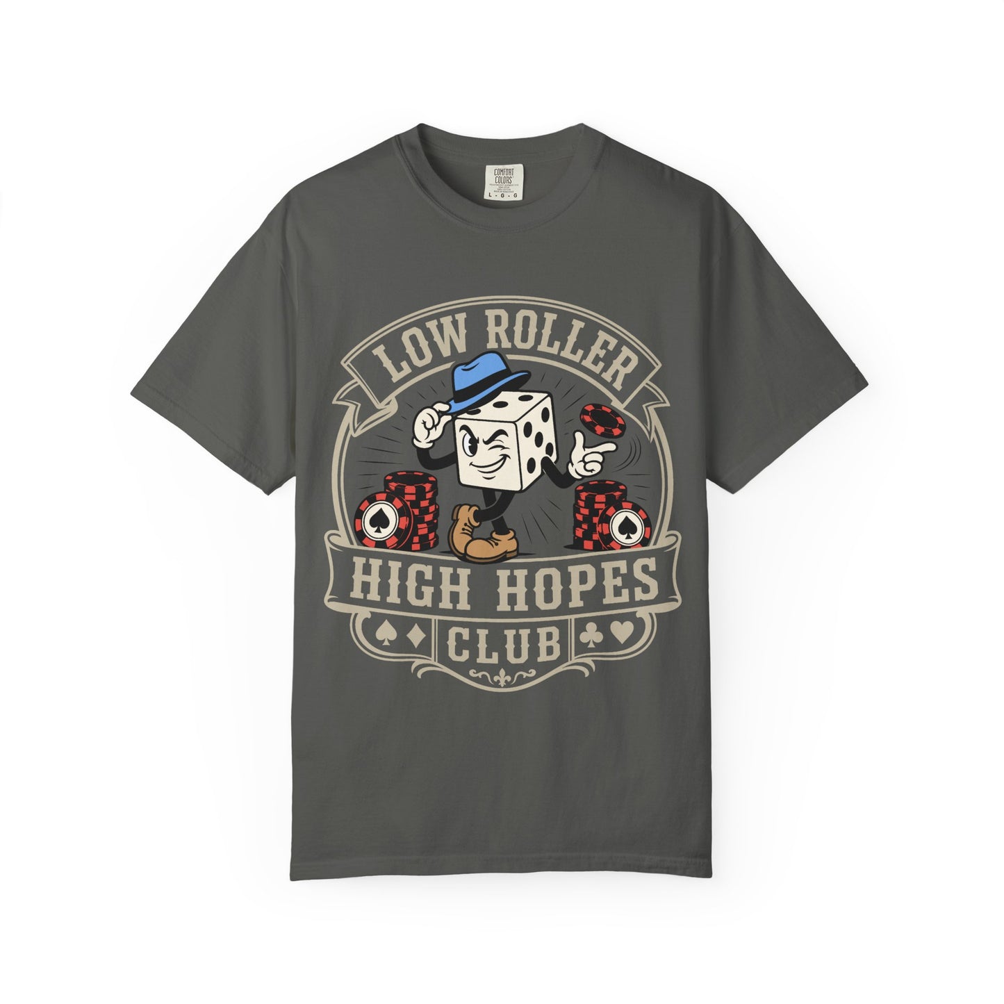 Low Roller High Hopes Club Vintage Style Tee