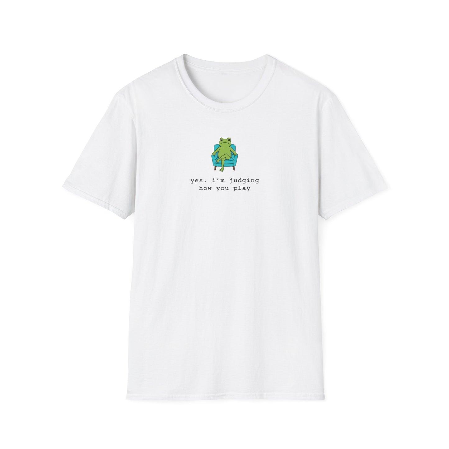 Cute Judging Frog Graphic Tee: “Yes, i’m judging how you play”
