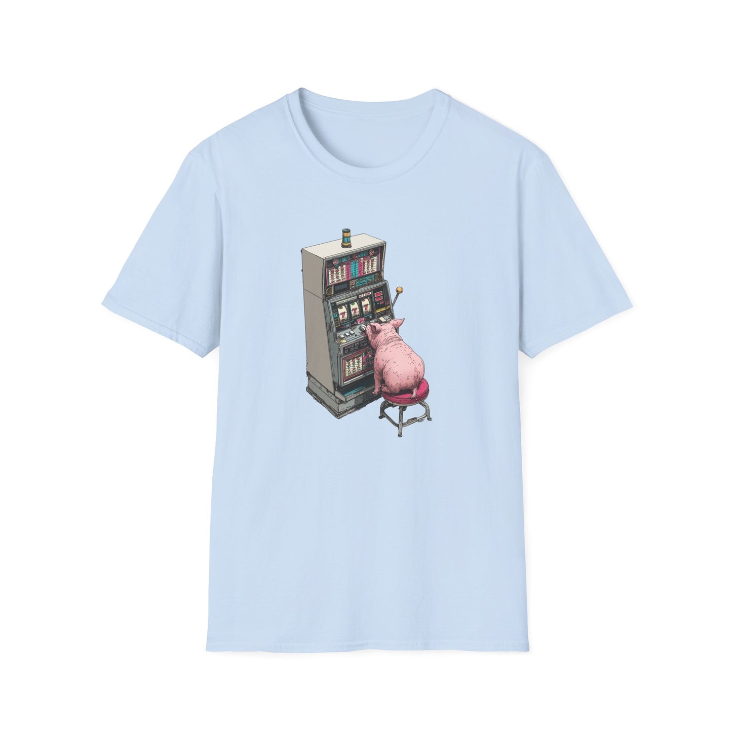 Little Pig at a Slot Machine | Casino Gambling T-Shirt