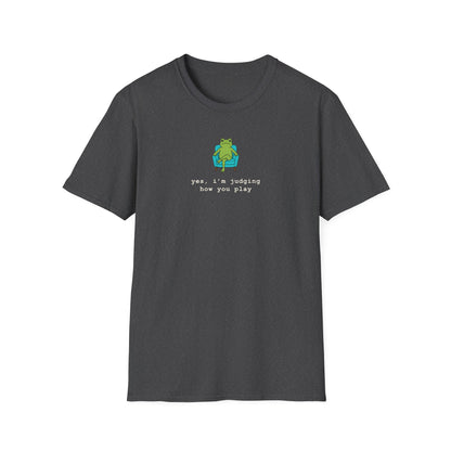 Cute Judging Frog Graphic Tee: “Yes, i’m judging how you play”