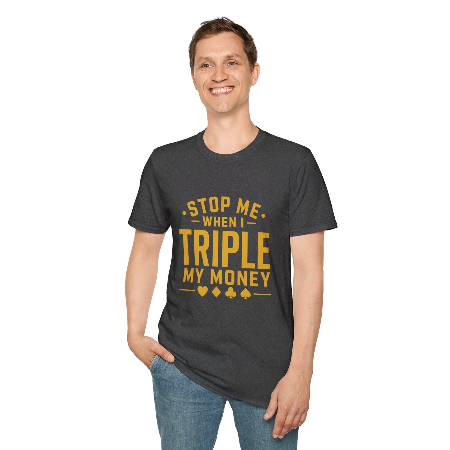 Triple My Money | Casino Gambling Dark T-Shirt