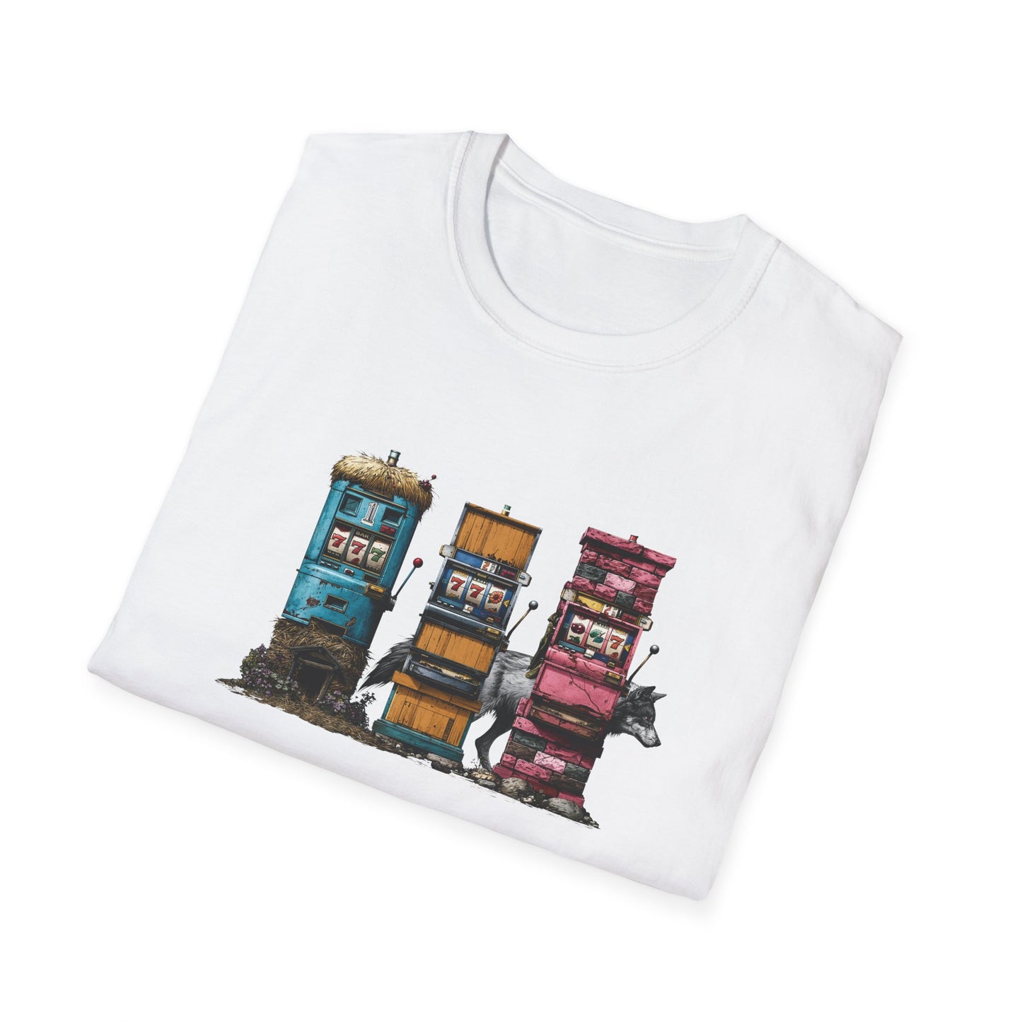 Three Little Slots | Casino Gambling T-Shirt