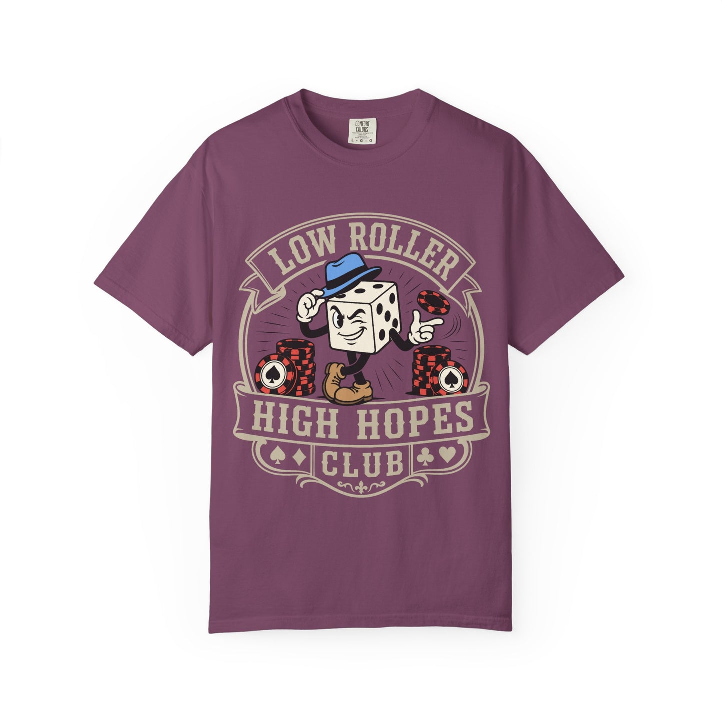 Low Roller High Hopes Club Vintage Style Tee