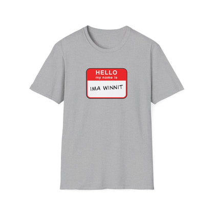 Ima Winnit Name Tag | Casino Gambling T-Shirt