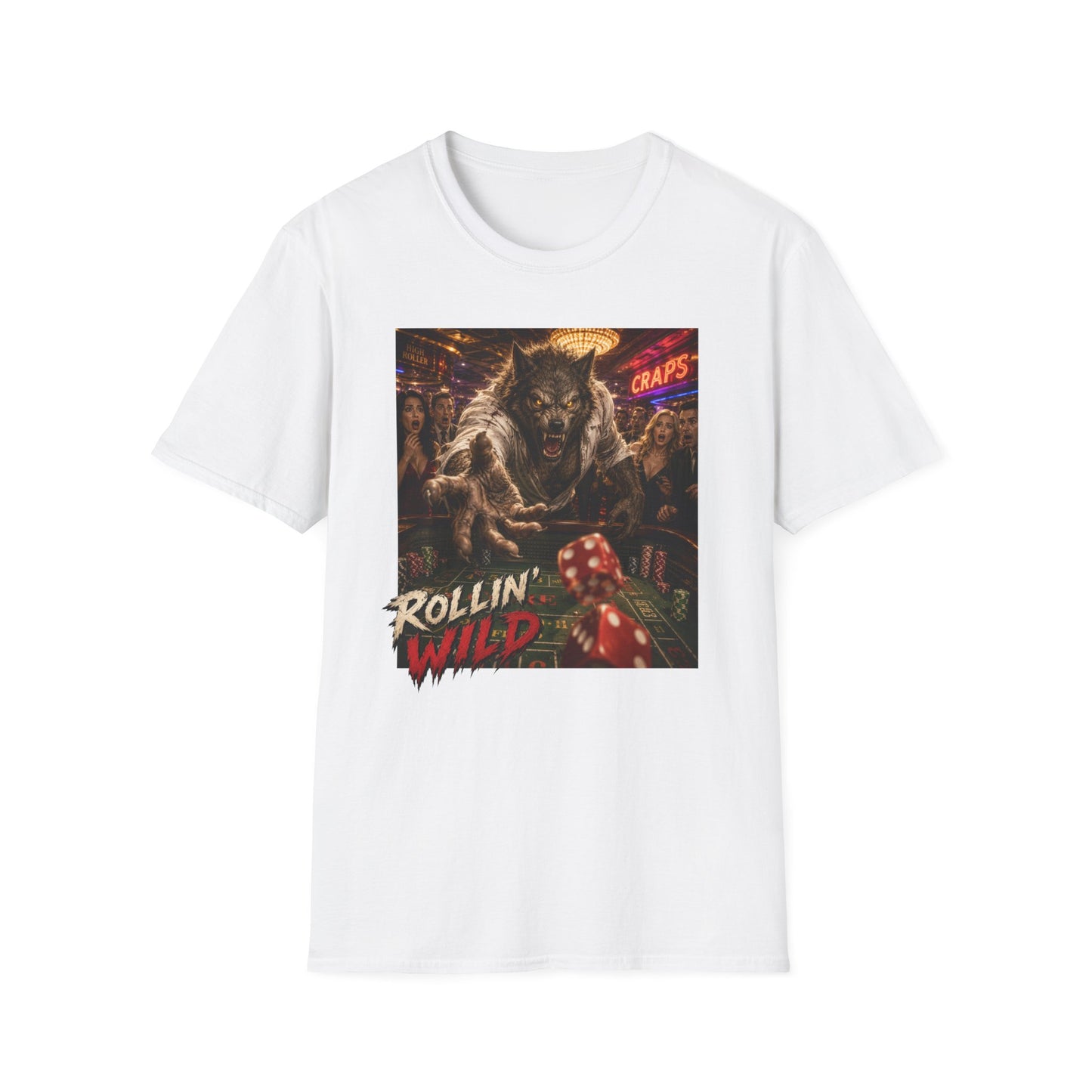 Rollin' Wild Jackpot Werewolf | Casino Gambling T-Shirt