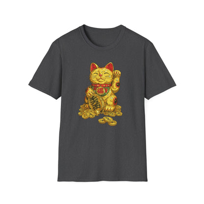 Golden Lucky Cat Graphic Tee | Casino Gambling T-Shirt