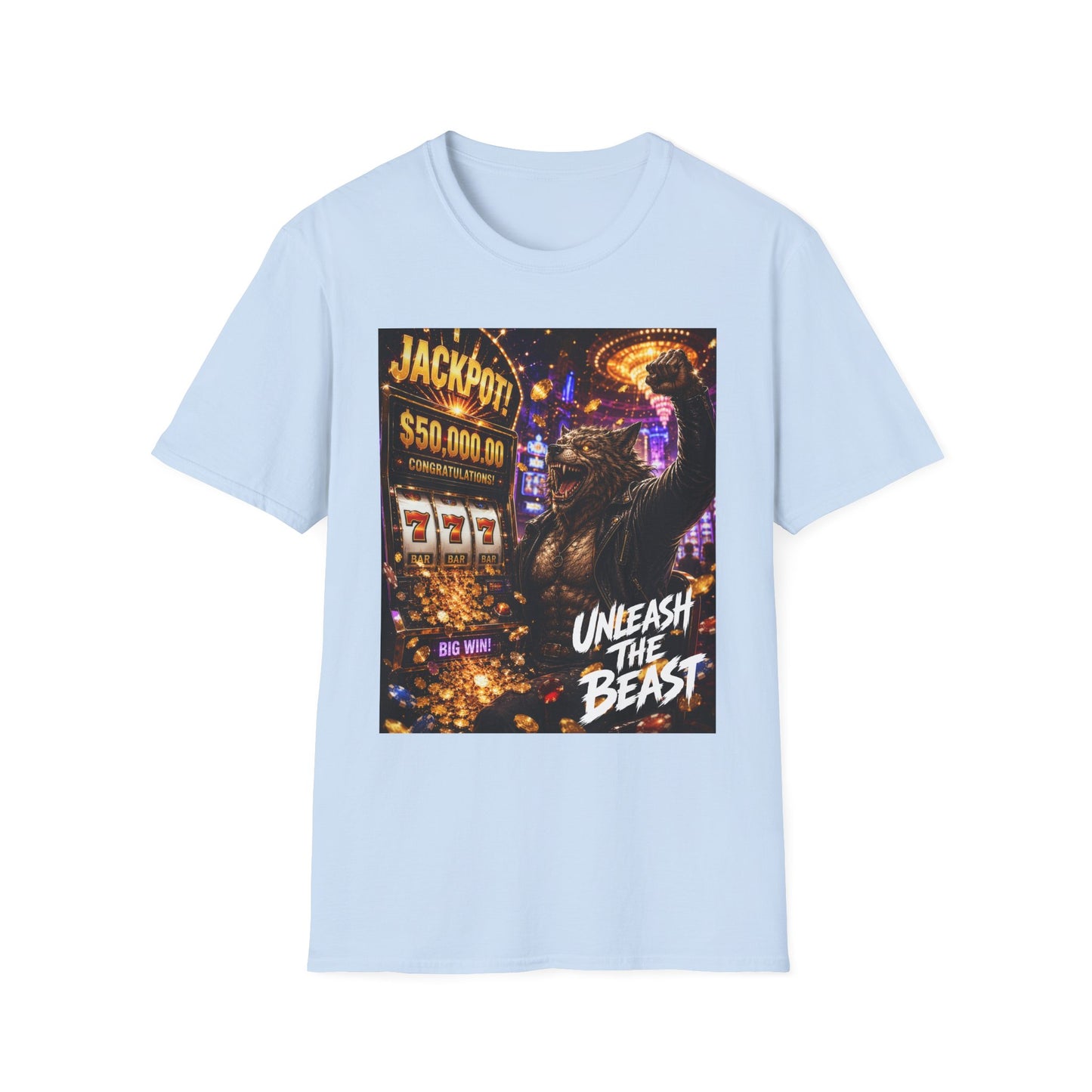 Jackpot Werewolf Unleash the Beast | Casino Gambling T-Shirt