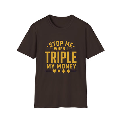 Triple My Money | Casino Gambling Dark T-Shirt