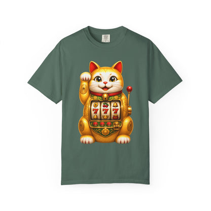 Golden Lucky Cat Slot Machine Tee