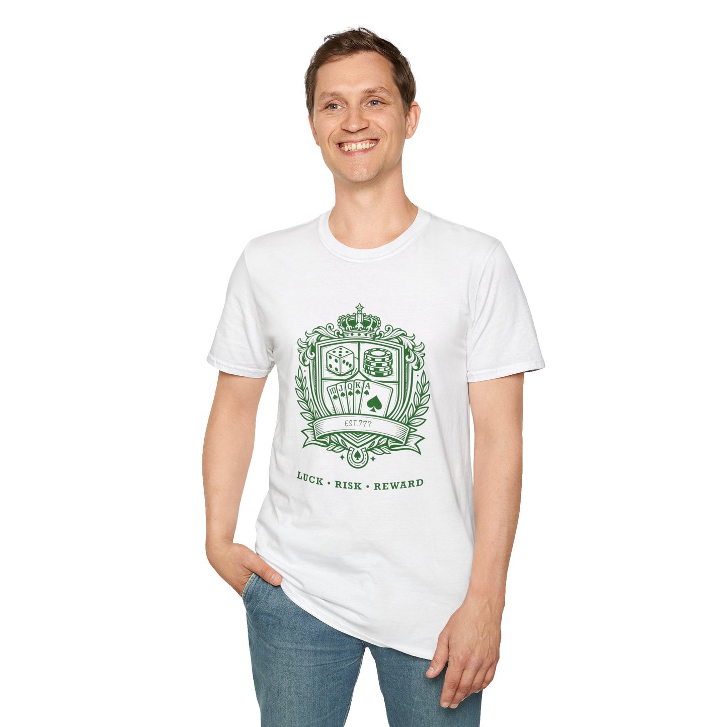 Gambler's Crest | Casino Gambling Simple T-Shirt
