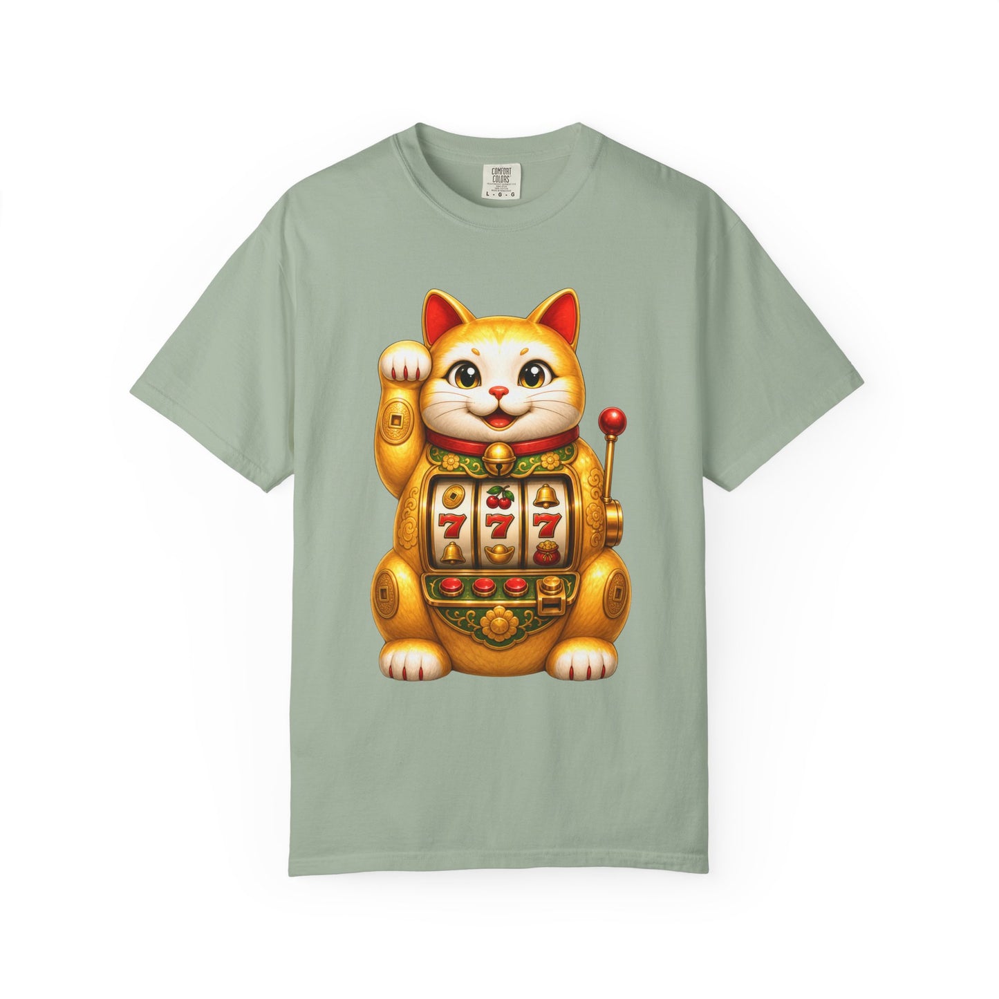 Golden Lucky Cat Slot Machine Tee