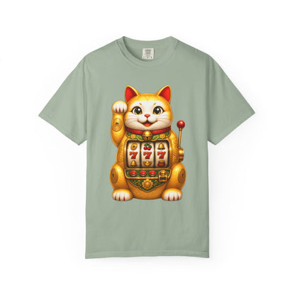 Golden Lucky Cat Slot Machine Tee