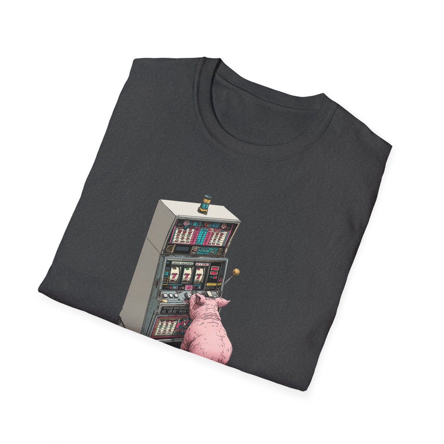 Little Pig at a Slot Machine | Casino Gambling T-Shirt