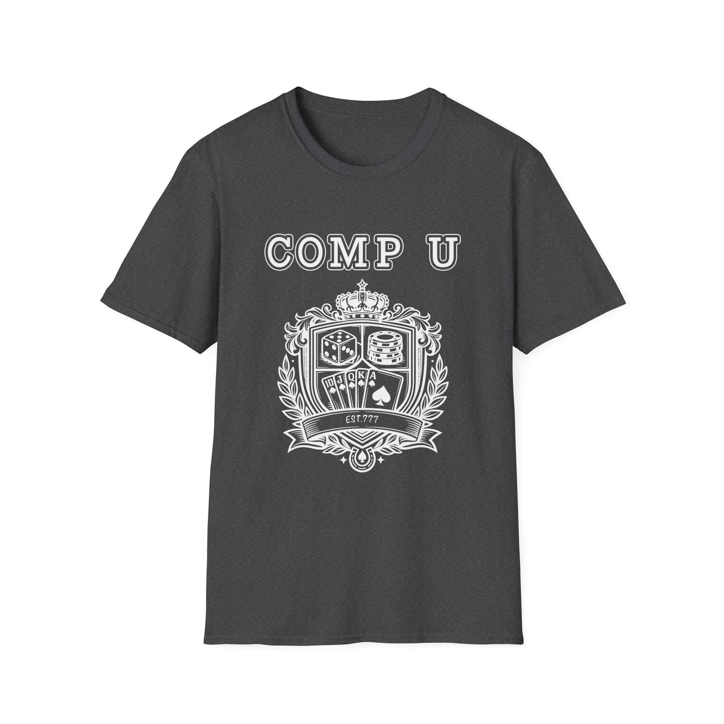 School Crest Comp U | Casino Gambling Dark T-Shirt