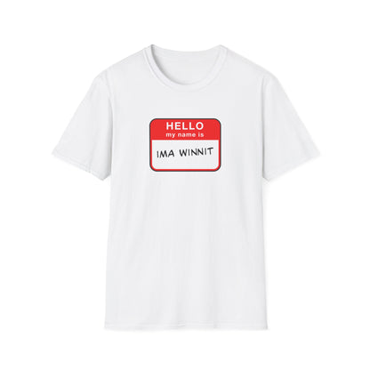Ima Winnit Name Tag | Casino Gambling T-Shirt