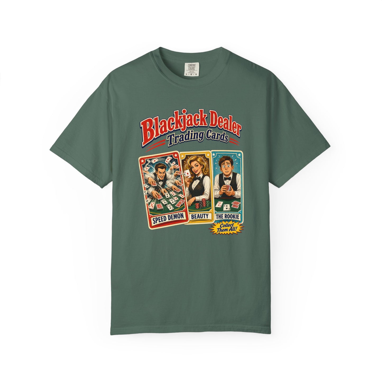 Blackjack Dealer Trading Cards Tee