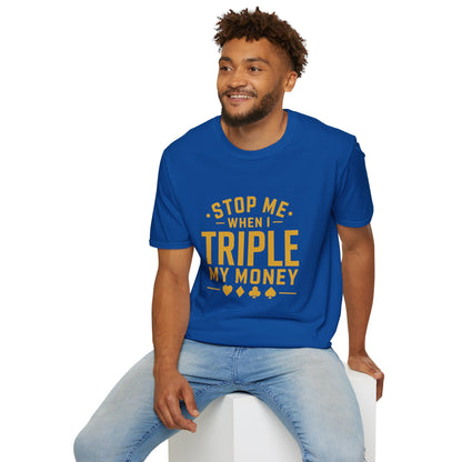 Triple My Money | Casino Gambling Dark T-Shirt