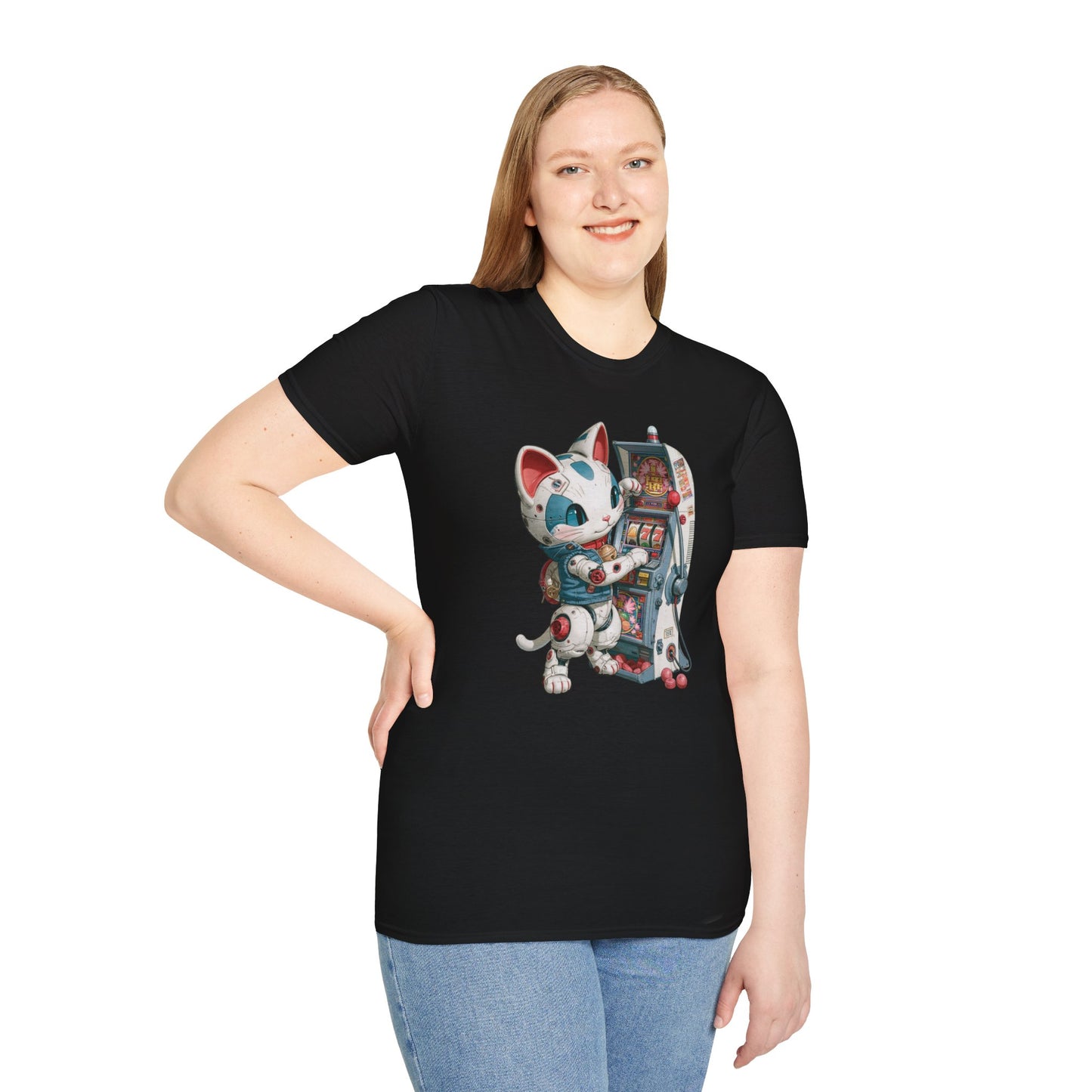 Robo Lucky Cat Graphic Tee | Casino Gambling T-Shirt