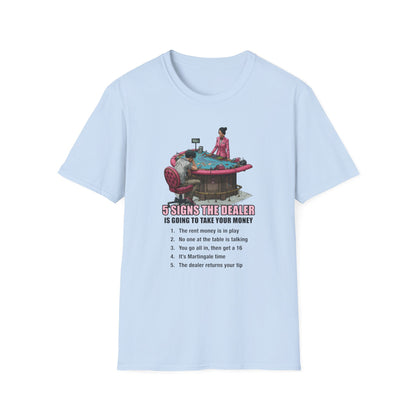 5 Signs ...Table Graphic Tee | Casino Gambling T-Shirt