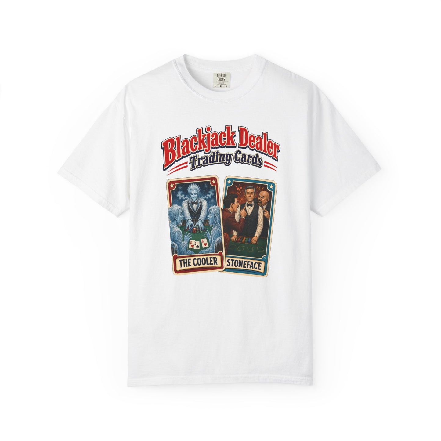Blackjack Dealer Trading Cards T-Shirt — The Cooler & Stoneface