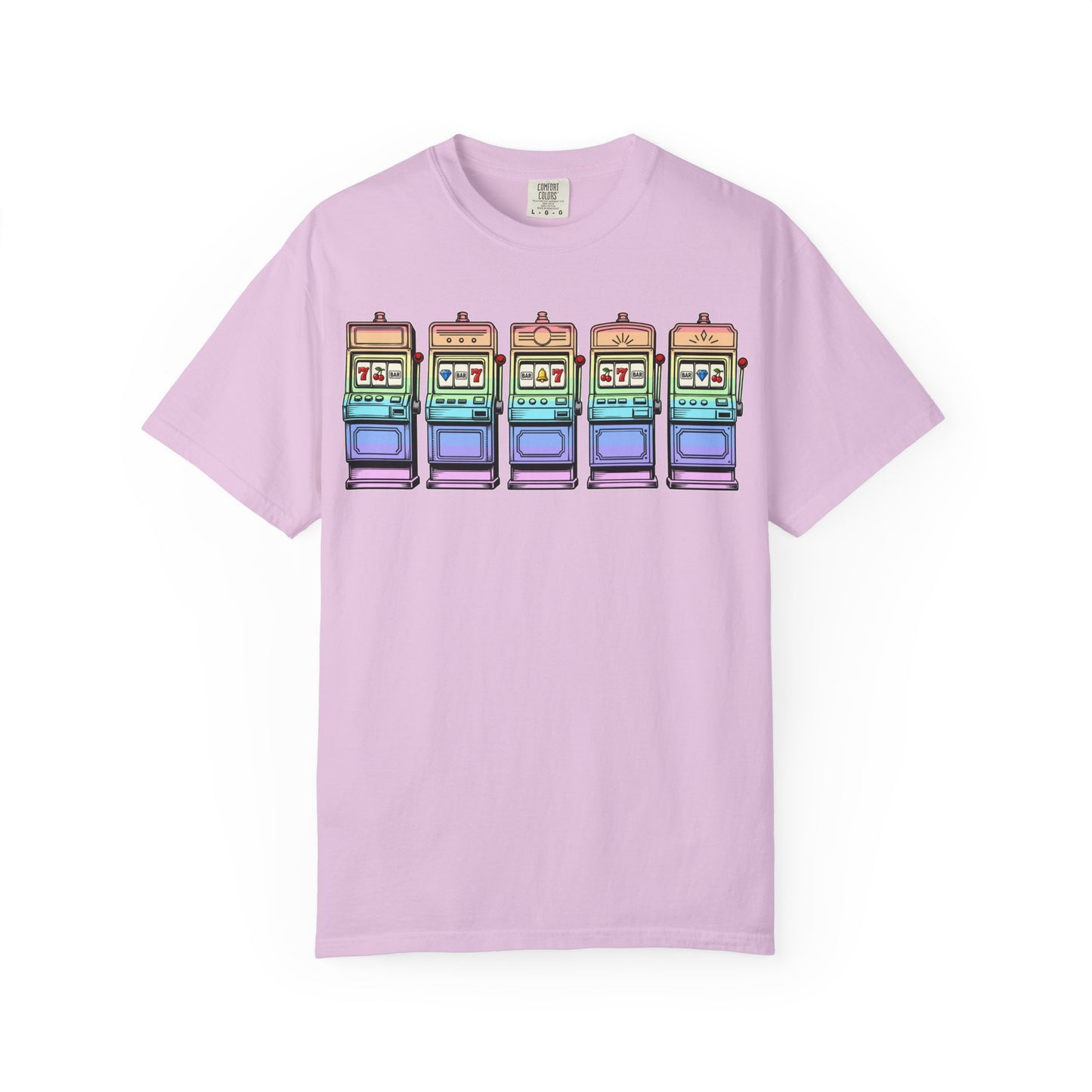 Retro Slot Machine T-Shirt — Vintage Neon Graphic Tee