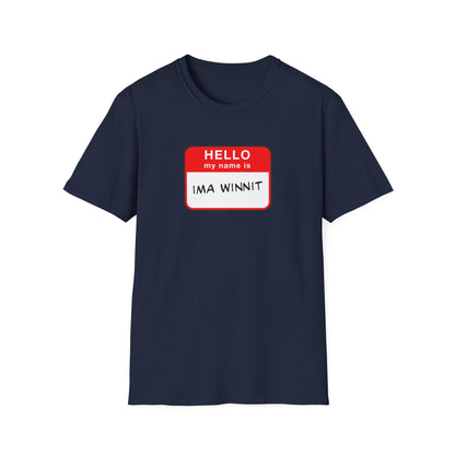 Ima Winnit Name Tag | Casino Gambling T-Shirt