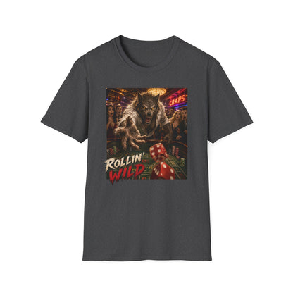 Rollin' Wild Jackpot Werewolf | Casino Gambling T-Shirt