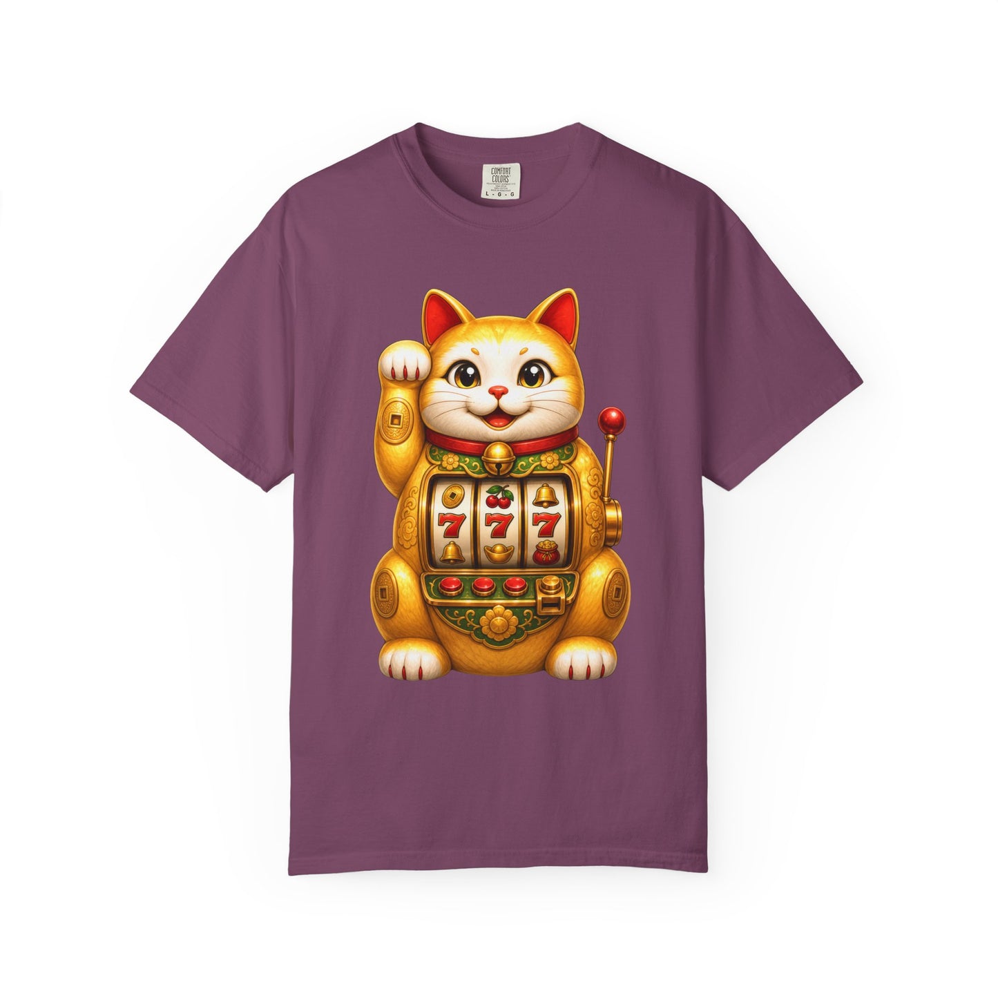 Golden Lucky Cat Slot Machine Tee