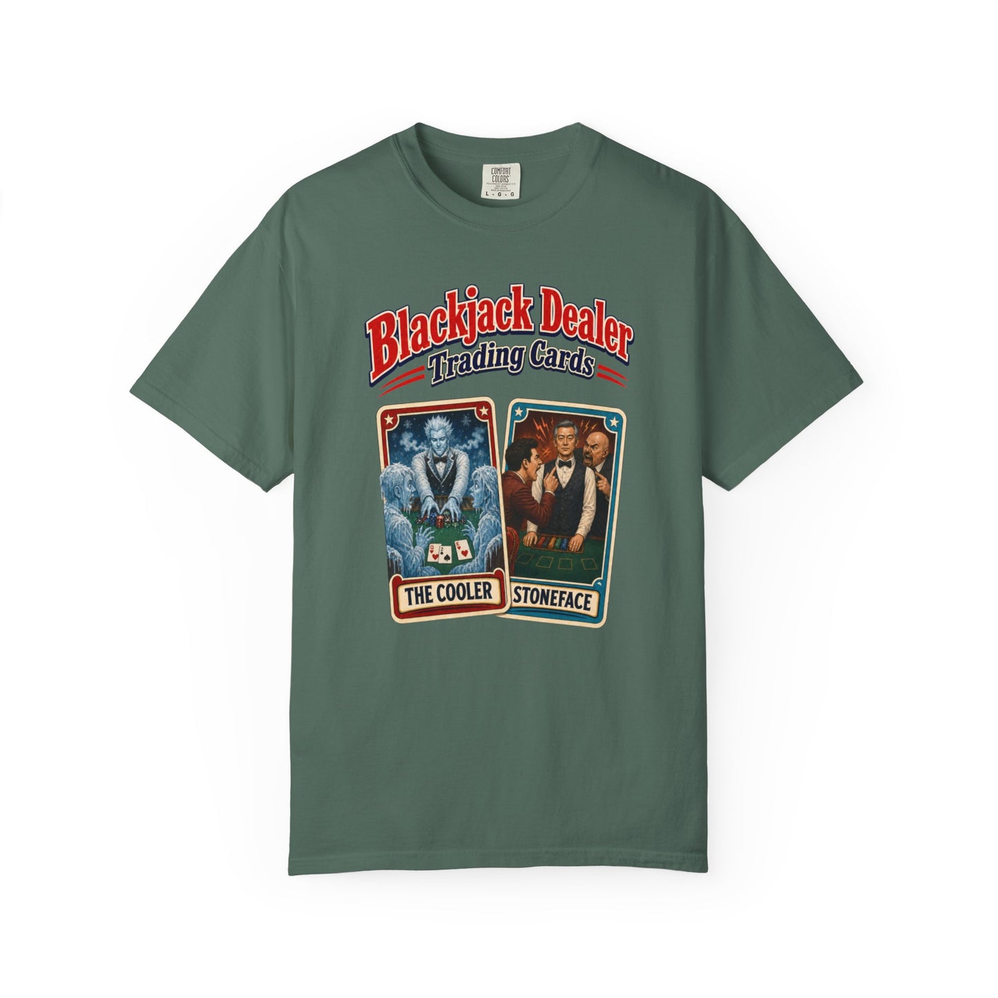 Blackjack Dealer Trading Cards T-Shirt — The Cooler & Stoneface