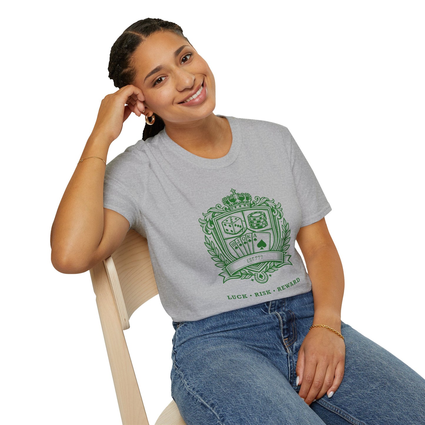 Gambler's Crest | Casino Gambling Simple T-Shirt