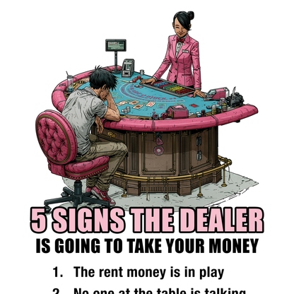 5 Signs ...Table Graphic Tee | Casino Gambling T-Shirt