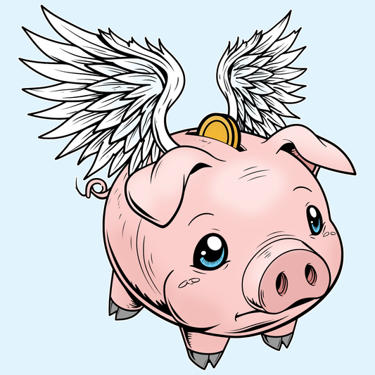 Flying Piggy Bank | Casino Gambling T-Shirt