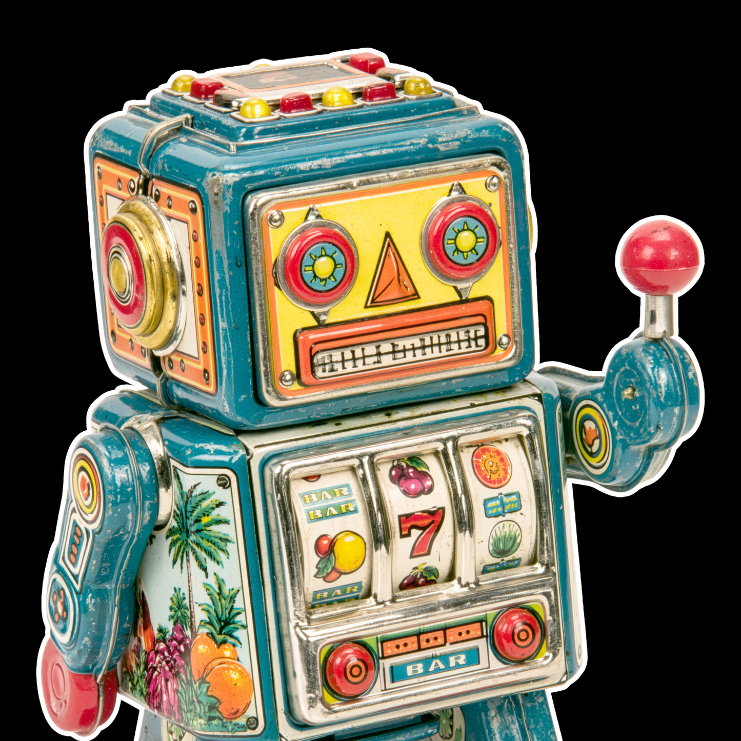 Retro Robot Slot Tee | Casino Gambling T-Shirt