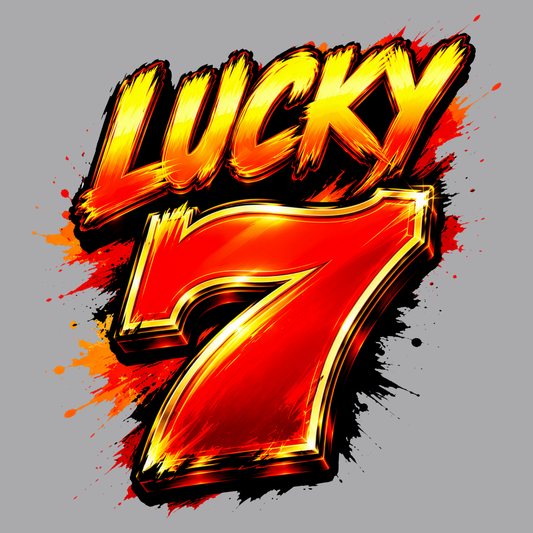 Hot Lucky 7 Graphic Tee | Casino Gambling T-Shirt