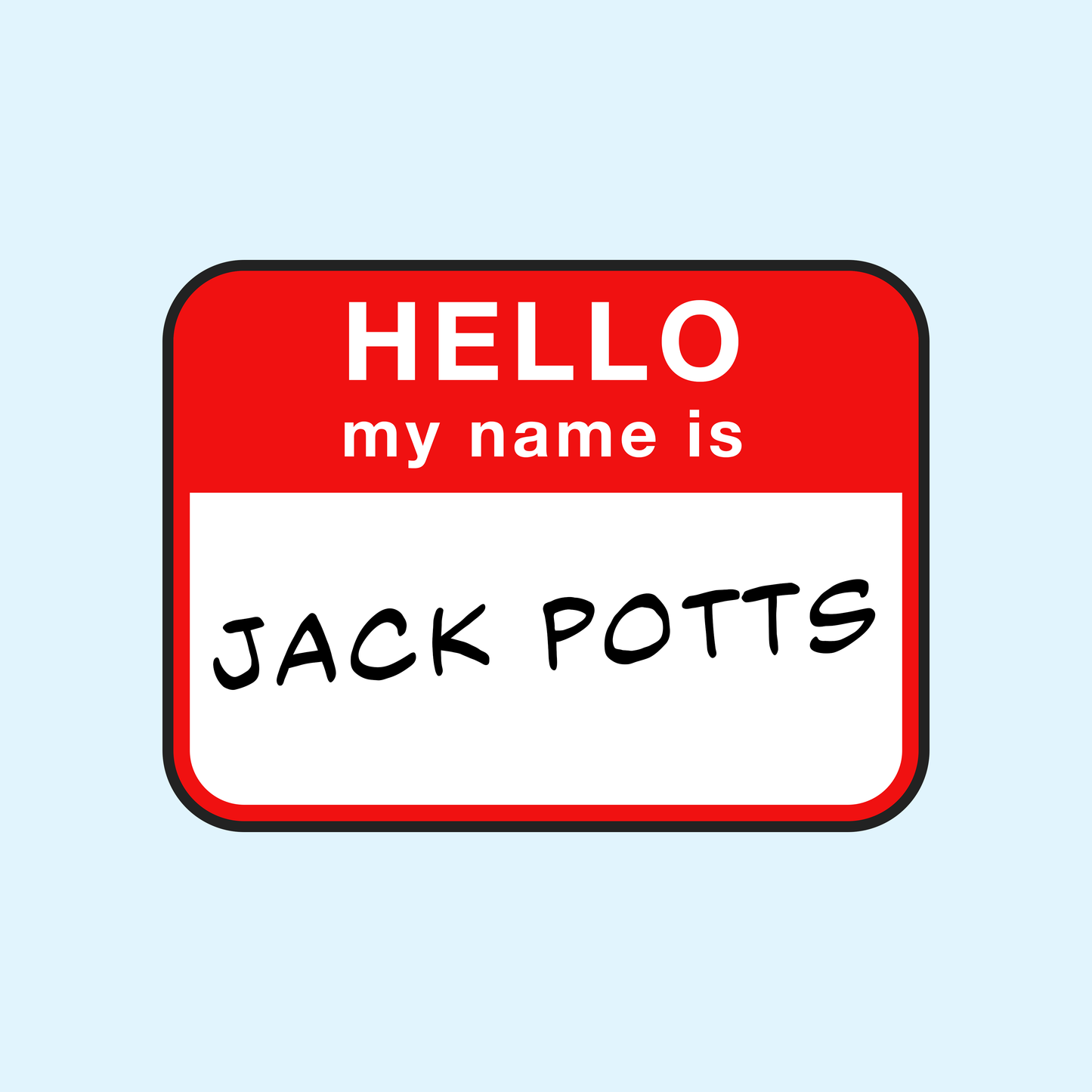Jack Potts Name Tag | Casino Gambling T-Shirt