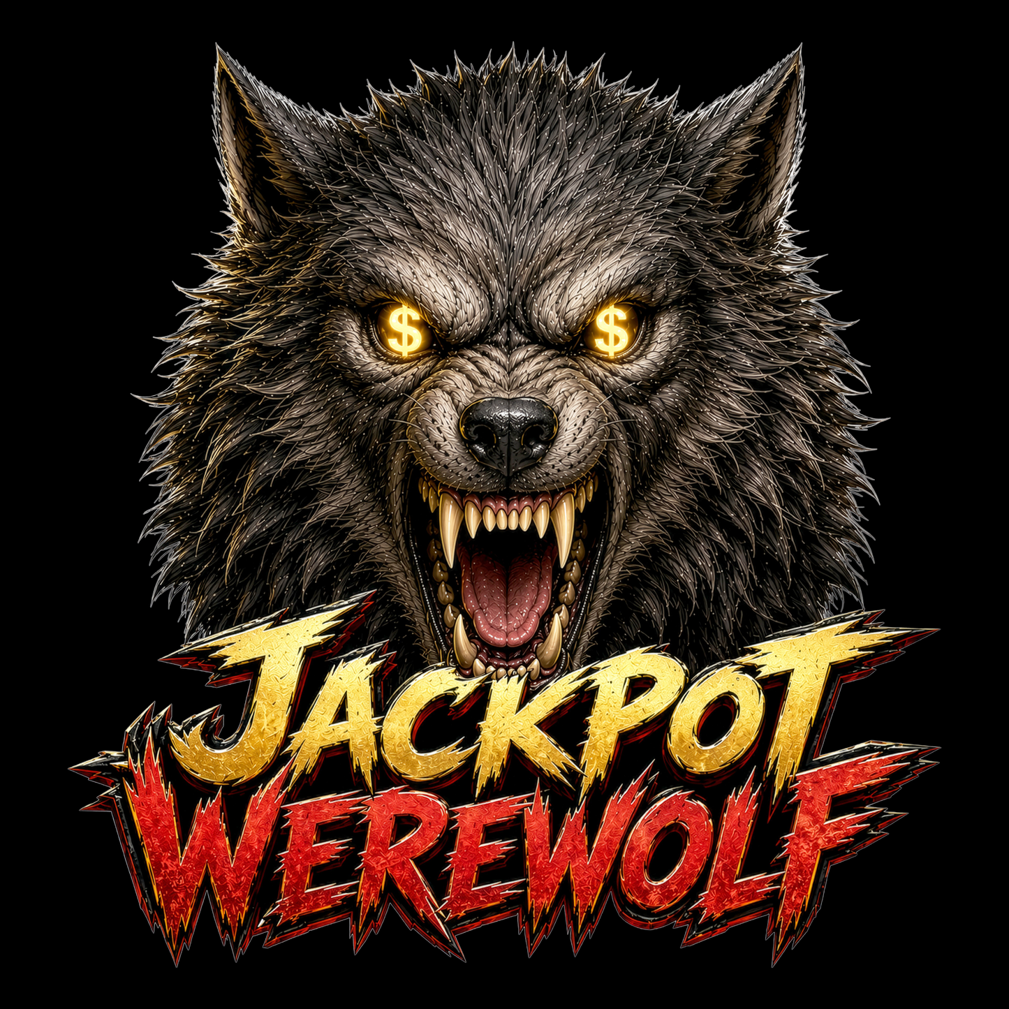 Jackpot Werewolf Graphic Tee | Casino Gambling T-Shirt