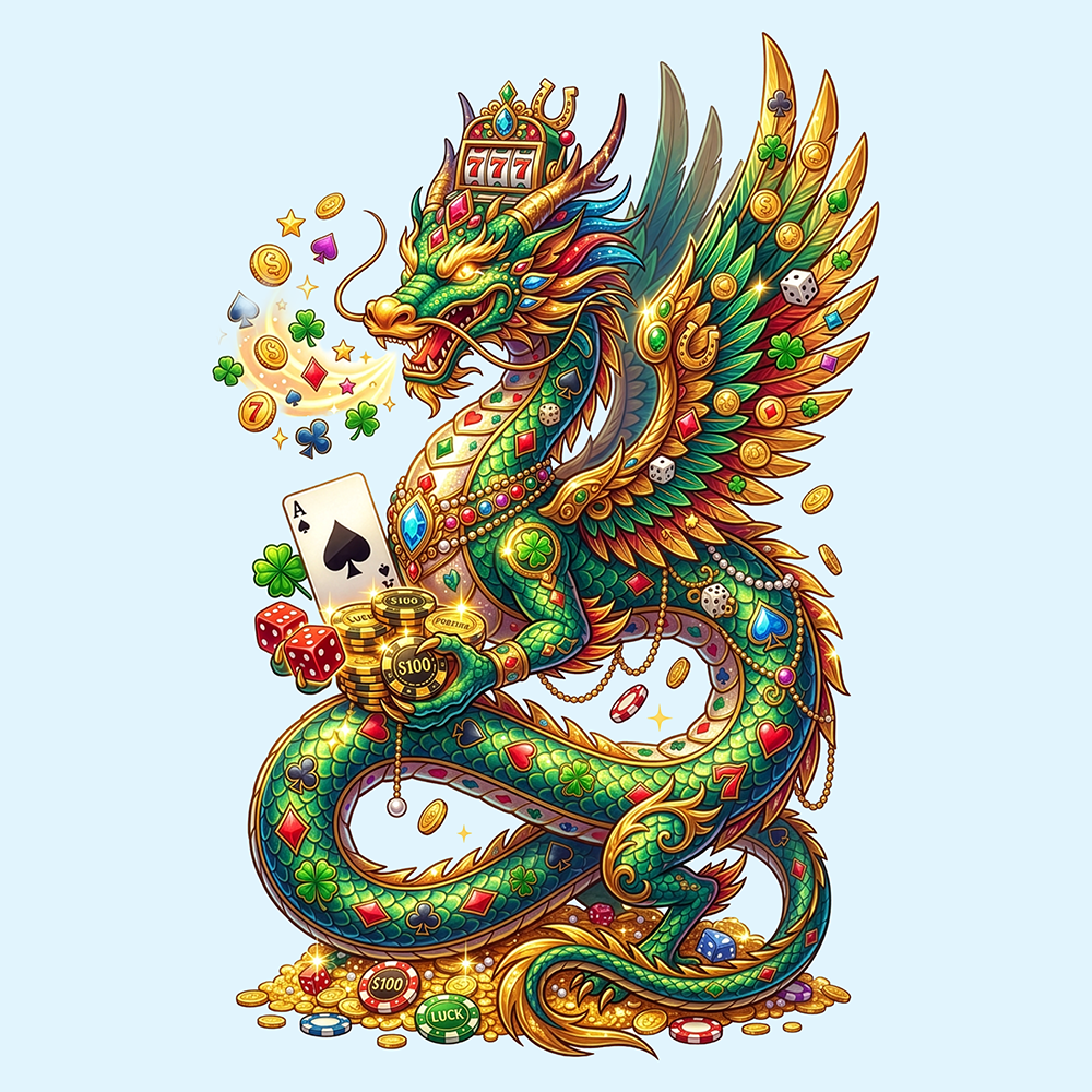 Lucky Dragon Graphic Tee | Casino Gambling T-Shirt