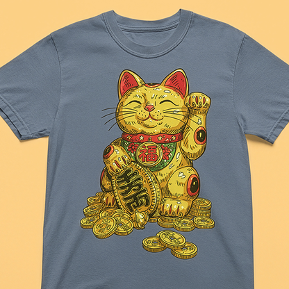 Lucky Maneki Neko Unisex Casino Gambling T-Shirt