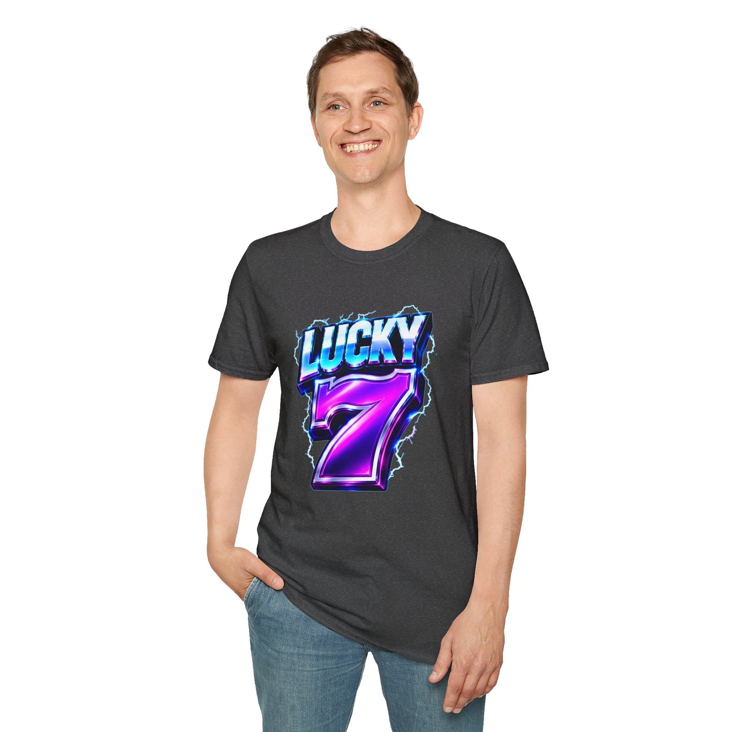 Lucky Lightning 7 Graphic Tee | Casino Gambling T-Shirt